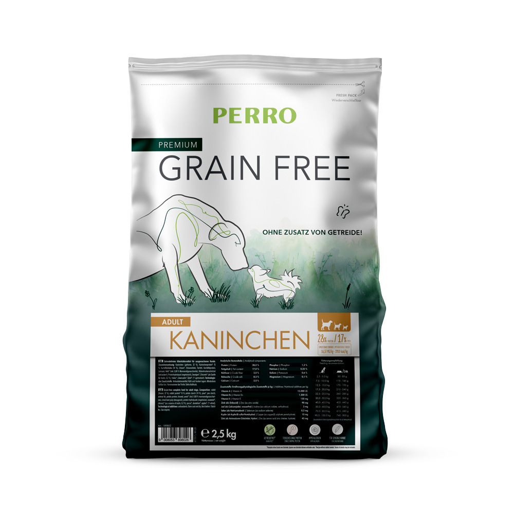 PERRO Grain Free Adult Kaninchen 2,5 kg